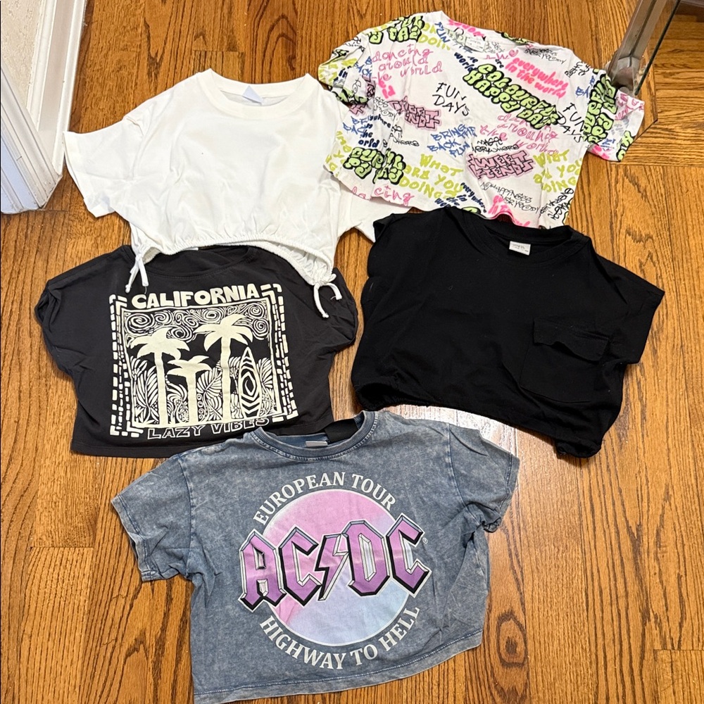 Set of 5 Zara Girls Crop Tops